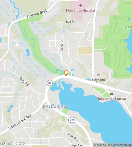 Map of scavenger hunt walking tour for Niceville Waterfront Whimsy Wander