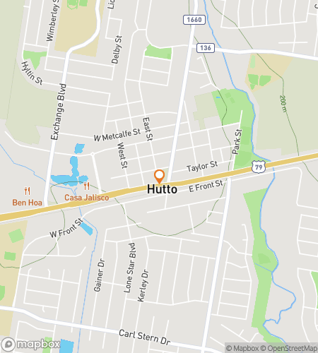 Map of scavenger hunt walking tour for Huttos Downtown Delightful Adventure