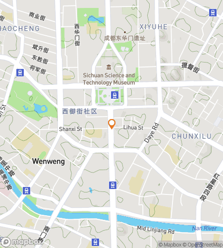 Map of scavenger hunt walking tour for Chengdu Art & Atmosphere Journey