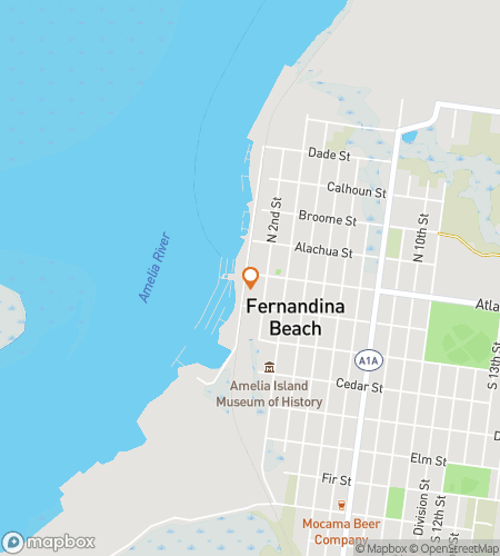 Map of scavenger hunt walking tour for Fernandina Funtastic Treasure Hunt