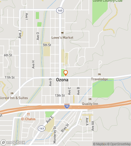 Map of scavenger hunt walking tour for Ozona‘s Oz-some Adventure Hunt