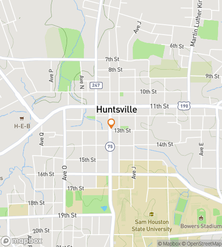 Map of scavenger hunt walking tour for Huntsville Hootenanny Hunt