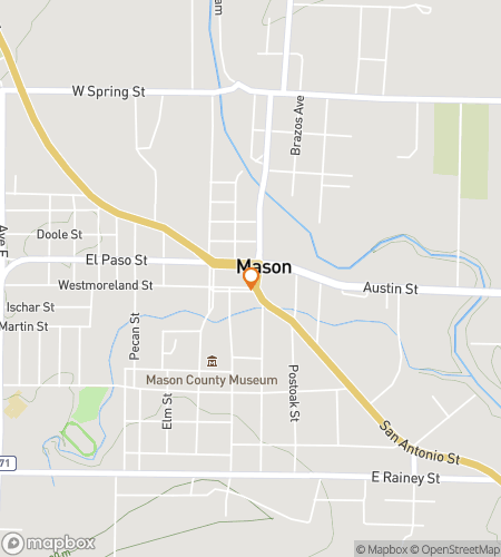 Map of scavenger hunt walking tour for Mason‘s Treasure Roundup Rodeo