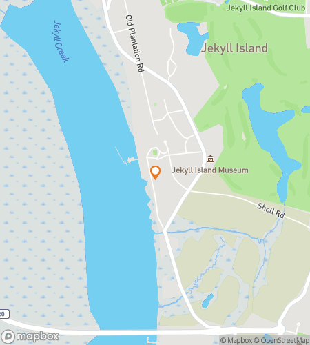Térkép a Gilded Ghosts: Jekyll Island Spooky Hunt kincskereső sétaturához