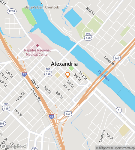 Hartă tur de mers pe jos cu vânătoare de comori pentru Alexandria's Bayou Bonanza Hunt