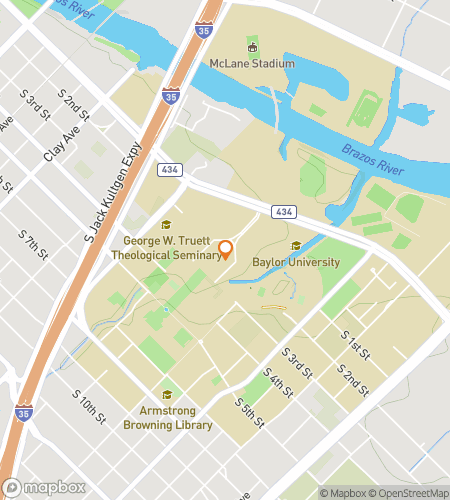 Map of scavenger hunt walking tour for Claw-some Clues at Baylor University