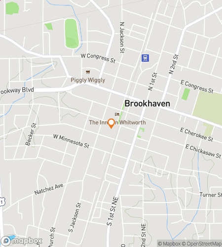 Map of scavenger hunt walking tour for Brookhaven‘s Downtown Bonanza Hunt