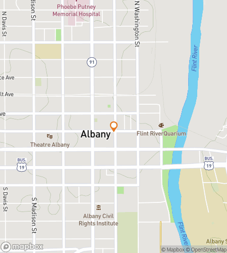 Albany's Grits & Grins Hunt के लिए स्कैवेंजर हंट वॉकिंग टूर का नक्शा