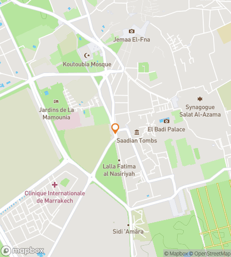 Map of scavenger hunt walking tour for Under the Minaret: A Marrakech Adventure