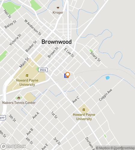 Map of scavenger hunt walking tour for Brownwood‘s Bonanza Bash
