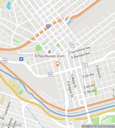 Map of scavenger hunt walking tour for El Paso Picasso