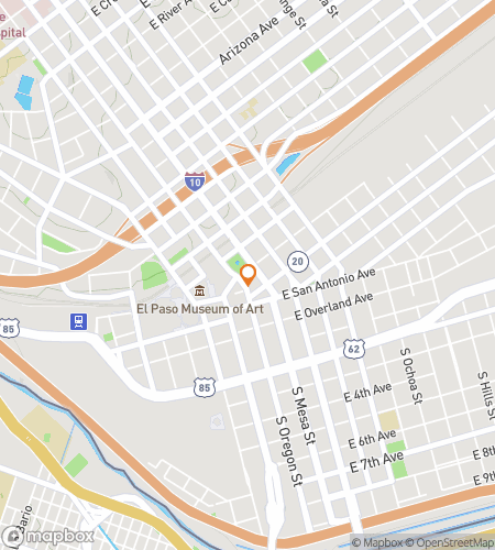 Map of scavenger hunt walking tour for Extreme El Paso Bar Crawl