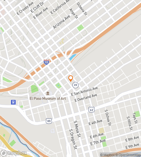 Map of scavenger hunt walking tour for El Paso Ghost Hunt