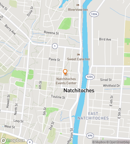 Map of scavenger hunt walking tour for Natchitoches scavenger hunt