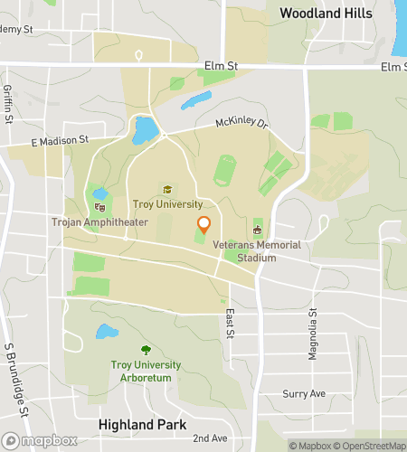 Map of scavenger hunt walking tour for Troy‘s Trove Trek Adventure