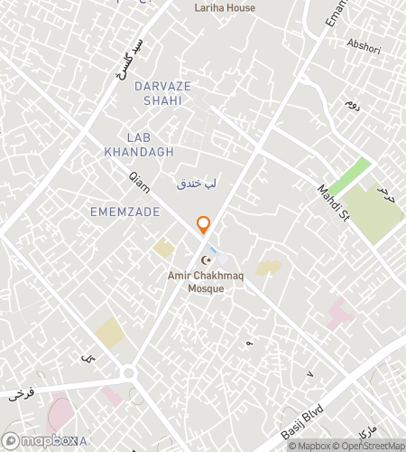 Map of scavenger hunt walking tour for Yazd: Desert Streets & Living Art