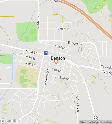 Carte du circuit pédestre de la chasse au trésor pour la Course au Trésor Étonnante de Benson