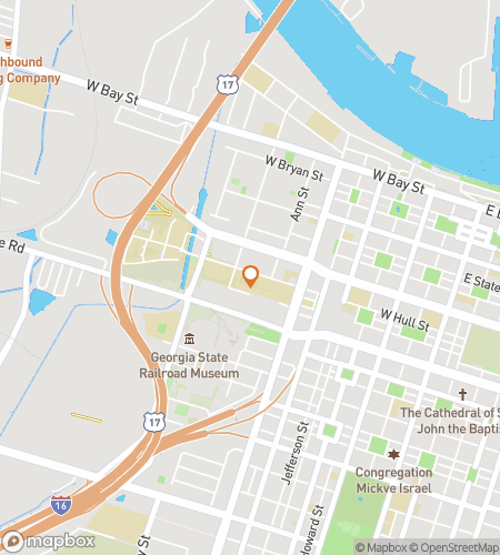 Map of scavenger hunt walking tour for Savannah College of Art and Design Hunt