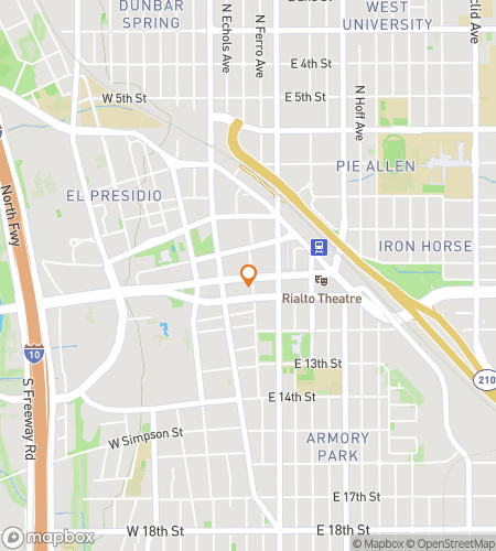 टक्सन ट्रिंकेट ट्रोव हंट के लिए स्कैवेंजर हंट वॉकिंग टूर का नक्शा