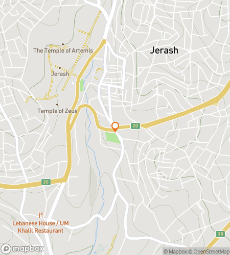 Map of scavenger hunt walking tour for Jerash & Carry On

