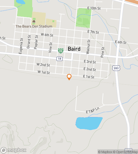 Map of scavenger hunt walking tour for Baird‘s Boot Scootin‘ Scavenger Hunt