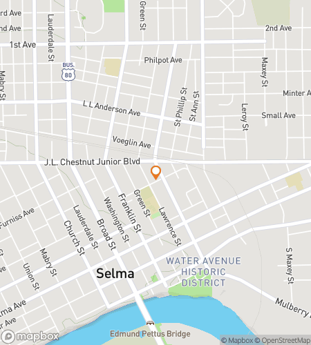 Map of scavenger hunt walking tour for Selma‘s Downtown Scavenger Shindig