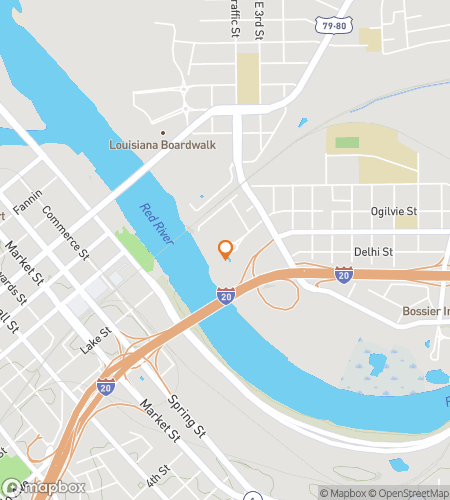 Map of scavenger hunt walking tour for Shreveport Louisiana Bar Hunt
