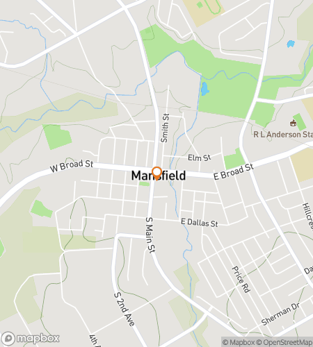 Map of scavenger hunt walking tour for Mansfield‘s Marvelous Mystery Hunt