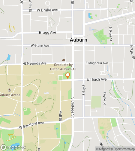 Hartă tur pietonal de vânătoare de comori pentru Auburn‘s Downtown Dash & Treasure Thrash