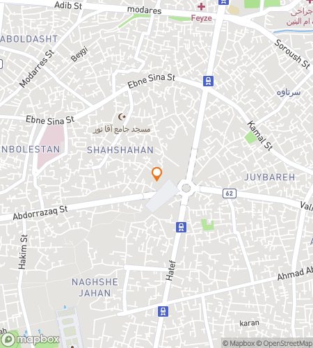 Map of scavenger hunt walking tour for Isfahan: Clues Beneath the Persian Sky