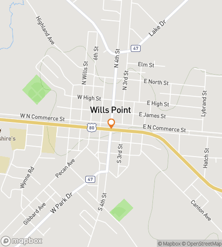 Map of scavenger hunt walking tour for Wills Points Downtown Delight!