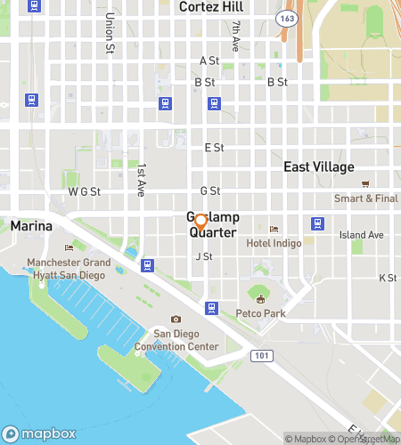 Slammin San Diego Bar Turu için scavgger hunt yürüyüş turu haritası