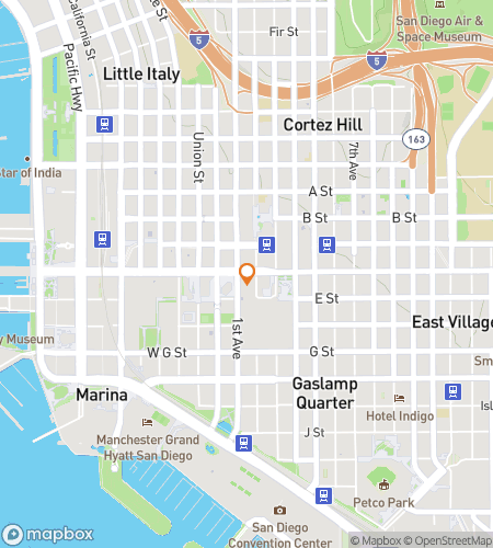 Map of scavenger hunt walking tour for Lets Go, San Diego