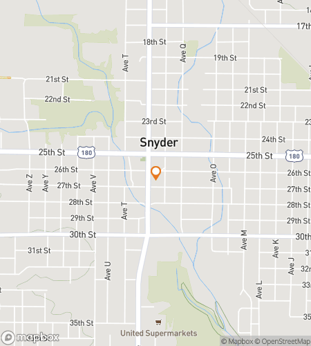 Map of scavenger hunt walking tour for Snyder Saddle-Up Scavenger Hunt