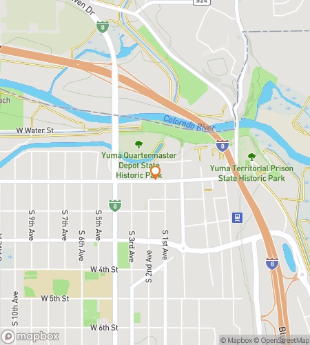 Map of scavenger hunt walking tour for Desert Sun & Fun