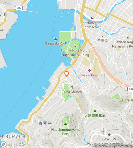 長崎のスカベンジャーハントウォーキングツアーマップ：軍艦島エコーズ＆ゴシックライン