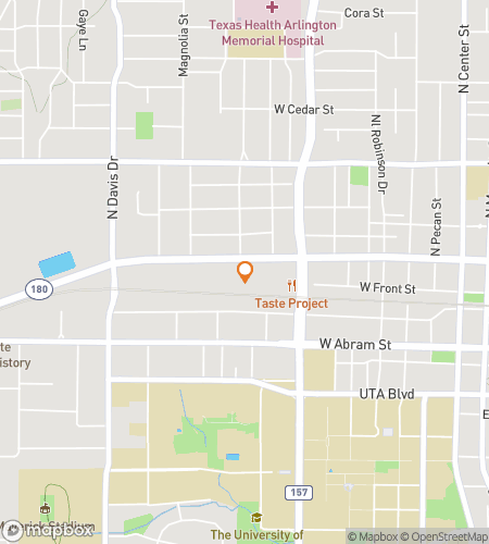 Map of scavenger hunt walking tour for Arlington Texas Bar Crawl