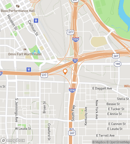 Map of scavenger hunt walking tour for Fort Worth Ghost Hunt