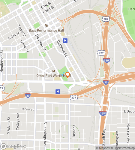 Mapa pěší prohlídky s honbou za pokladem pro Fort Worth Fun & Finds