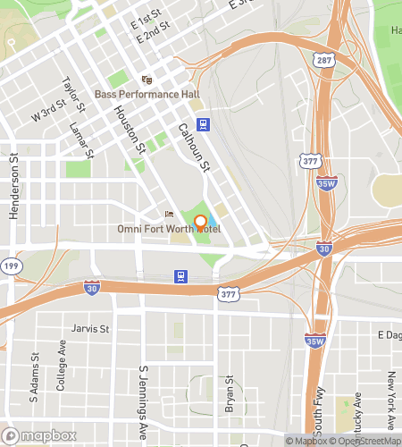 Map of scavenger hunt walking tour for Fort Worth Art Worth