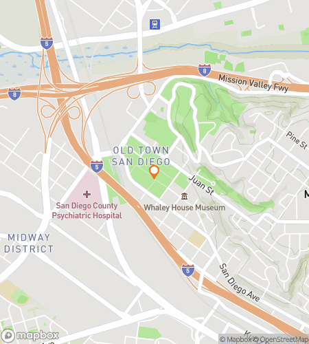 Map of scavenger hunt walking tour for San Diegos Most Haunted Ghost Tour