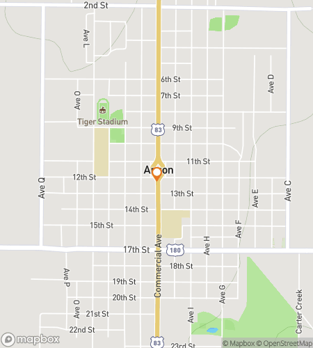 Map of scavenger hunt walking tour for Anson‘s Downtown Jamboree Hunt