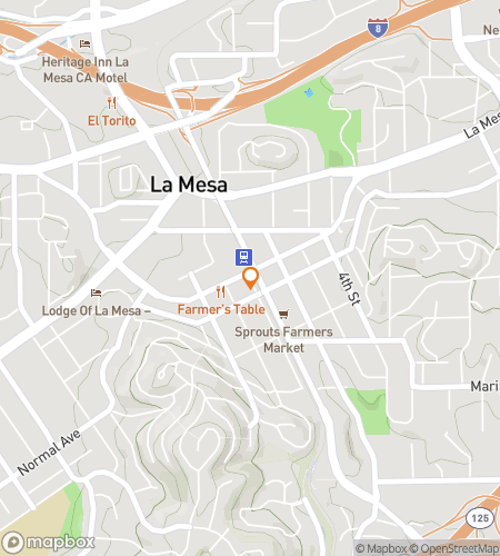 Karte der Schnitzeljagd-Walking-Tour f&uuml;r La Mesa&colon; Wo Geschichte auf die Stra&szlig;en trifft