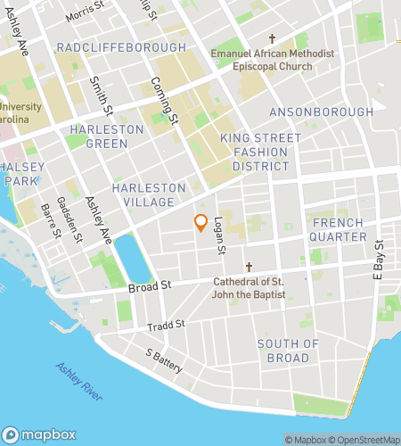 Map of scavenger hunt walking tour for Harleston Village Scavenger Hunt