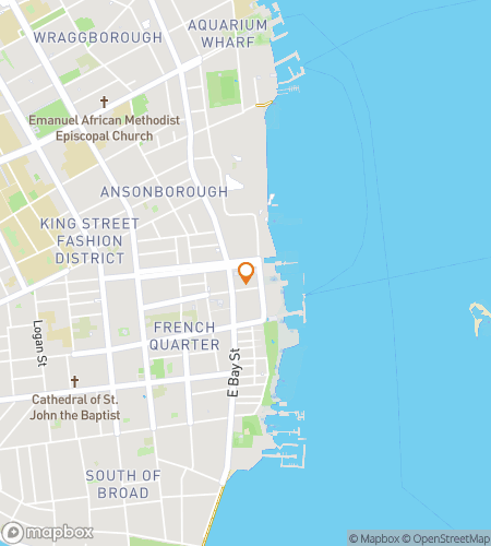 Map of scavenger hunt walking tour for Charleston Treasures