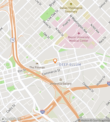 Map of scavenger hunt walking tour for A Colorful Deep Ellum Adventure