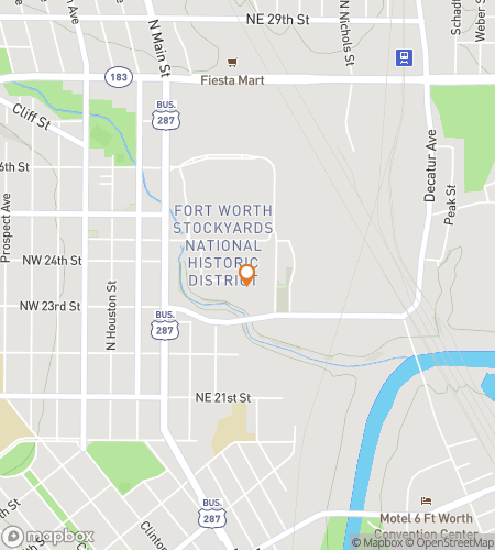 Map of scavenger hunt walking tour for Stockyards Hoedown Hunt