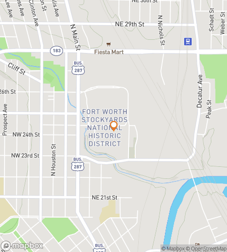 Mappa del tour a piedi con caccia al tesoro per Stockyards Hoedown Hunt