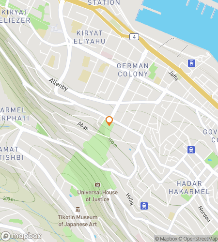 Map of scavenger hunt walking tour for Whispers of the Mountain and the Sea: The Haifa Hunt