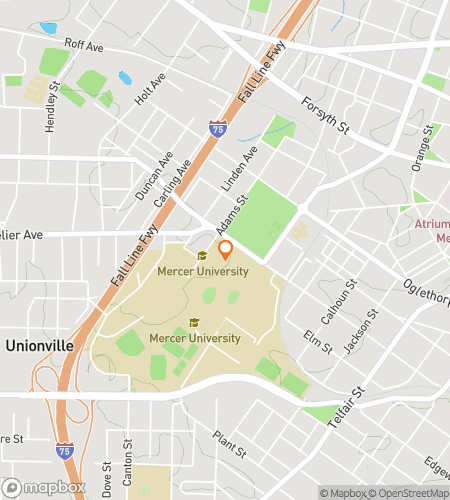 Térkép a ScavengerHunt.com Mercer University kincsvadászat sétatúrához